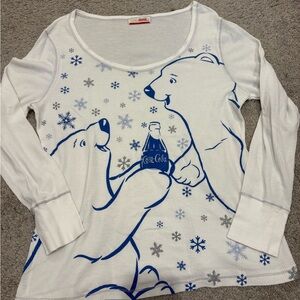 Coca Cola White Textured Top